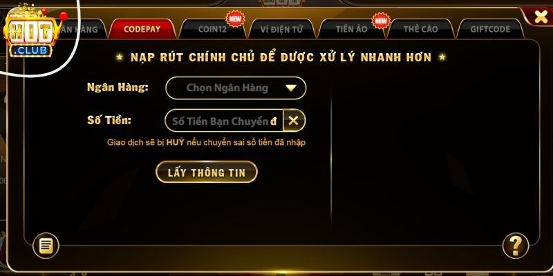 Những lợi ích nhận được khi nạp tiền vào tài khoản Hitclub 